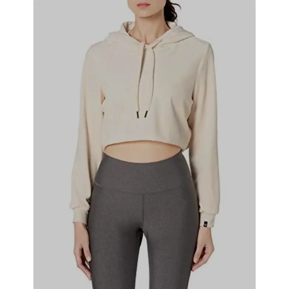 True Religion Velvet Cropped Pullover Sweatshirt Hoodie | Large - Picture 8 of 8